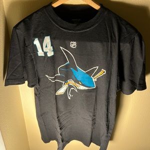NHL Reebok Mens Sharks Cheechoo 14 Jersey Tee Color Black Size Small